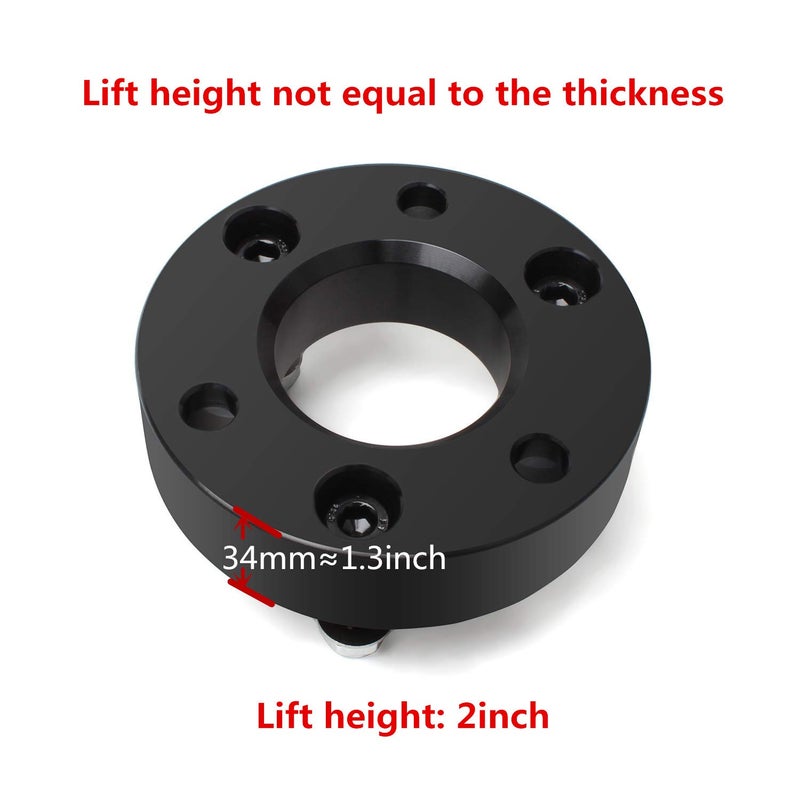 ZY WHEEL Front Leveling Lift Kit Strut Spacers Compatible for 2004-2023 Ford F150 2003-2017 Ford Expedition 2005-2008 Lincoln Mark LT (2'') 2WD 4WD - Image 4
